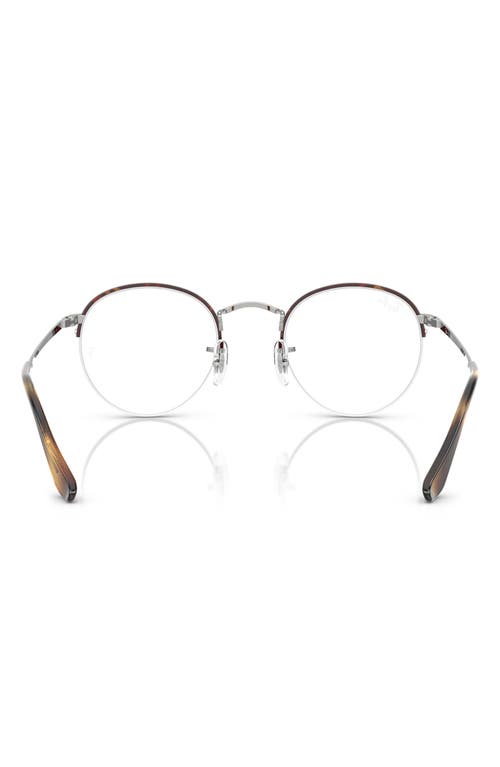 Shop Ray Ban Ray-ban 51mm Round Optical Glasses In Shiny Havana