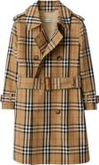 Burberry Check Cotton Twill Trench Coat