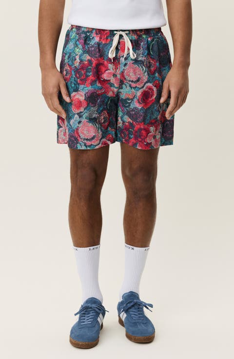 Bouquet Floral Jacquard Swim Trunks