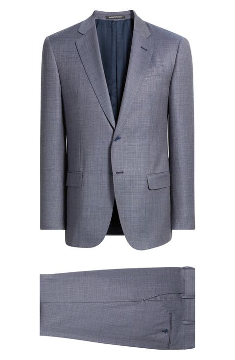 Light Purple Mélange Virgin Wool Suit (Regular & Big)