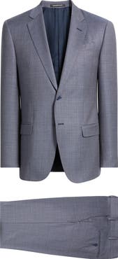 Emporio Armani Light Purple Mélange Virgin Wool Suit