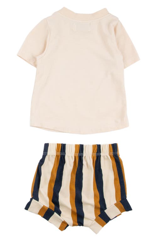 Miki Miette Christopher Cotton Graphic T-shirt & Stripe Shorts Set In Ahoy