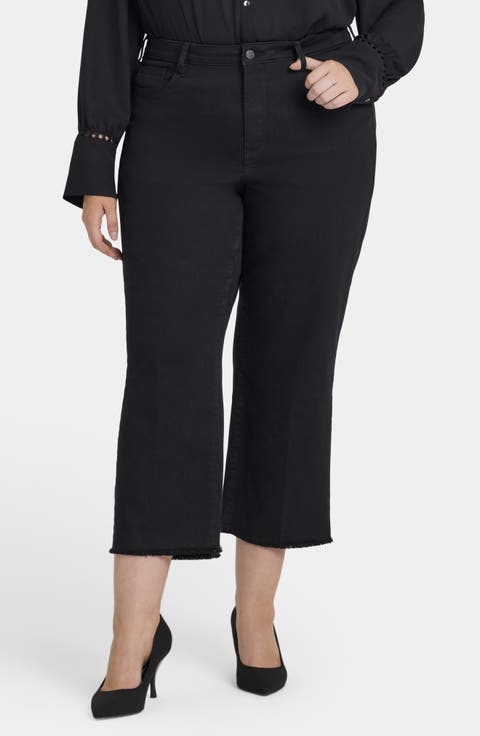 Coco High Waist Relaxed Crop Wide Leg Jeans (Plus)