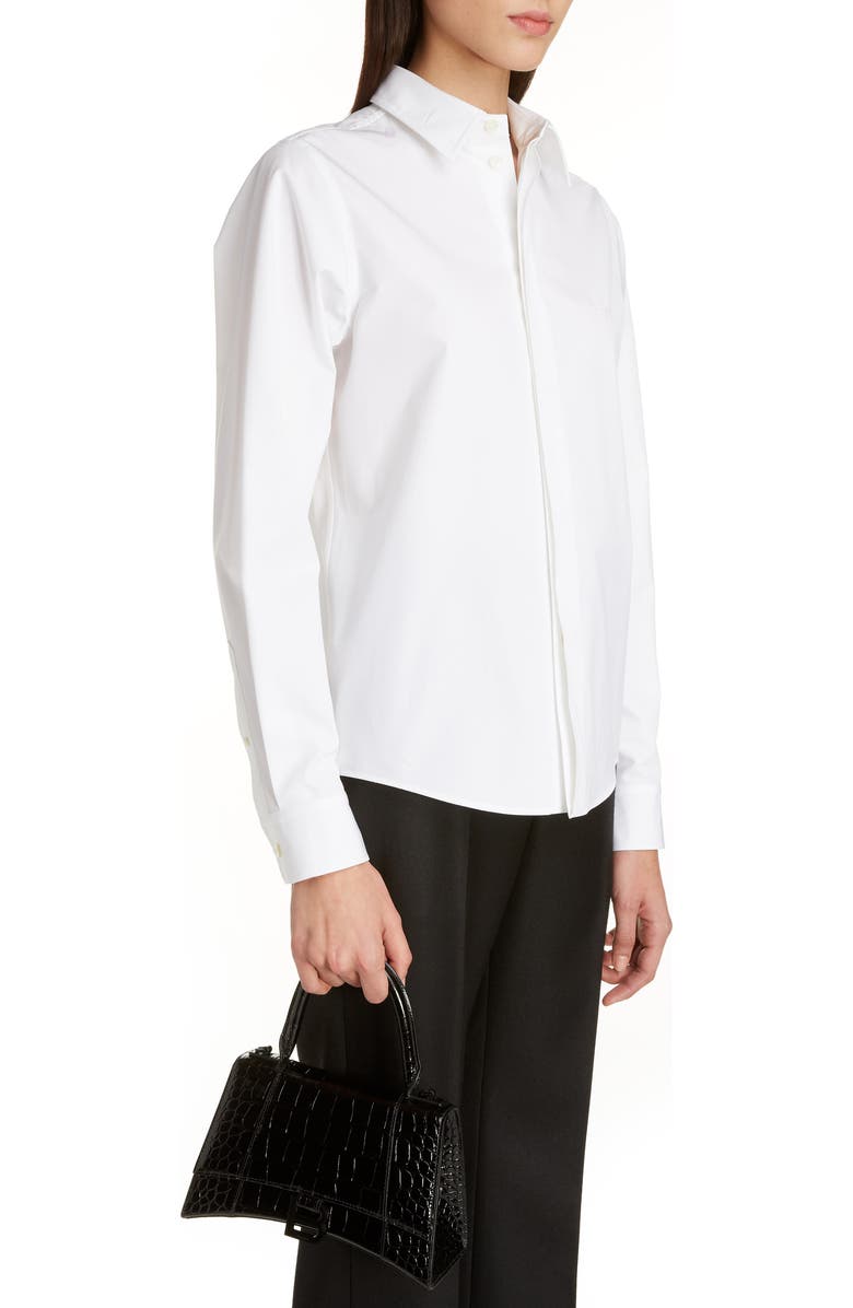 Balenciaga Extra Small Hourglass Croc Embossed Leather Top Handle Bag, Alternate, color,