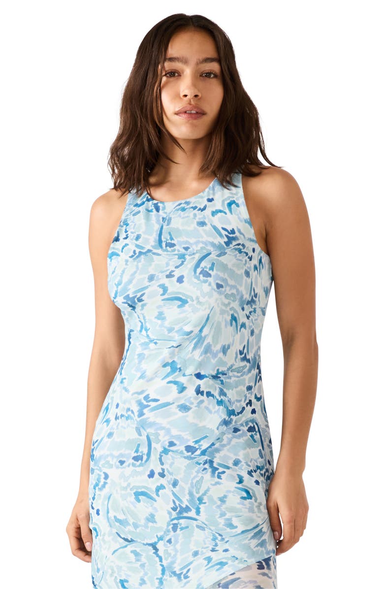 Steve Madden Lanetta Sleeveless Mesh Maxi Dress, Alternate, color, Navy Speckle