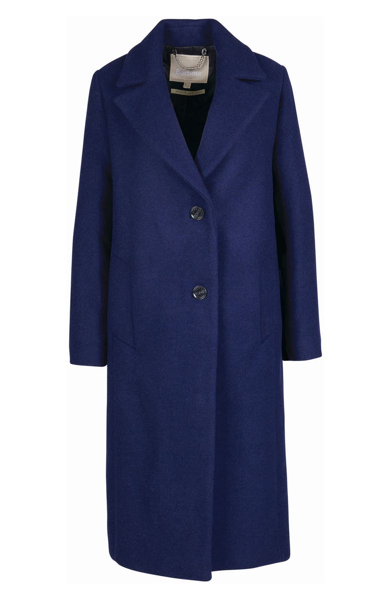 Barbour Angelina Longline Wool Blend Coat, Alternate, color,