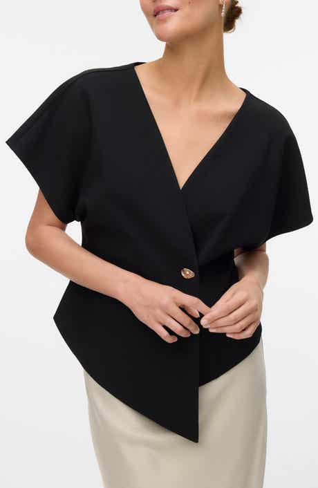 VERO MODA Sonja Short Sleeve Asymmetric Top