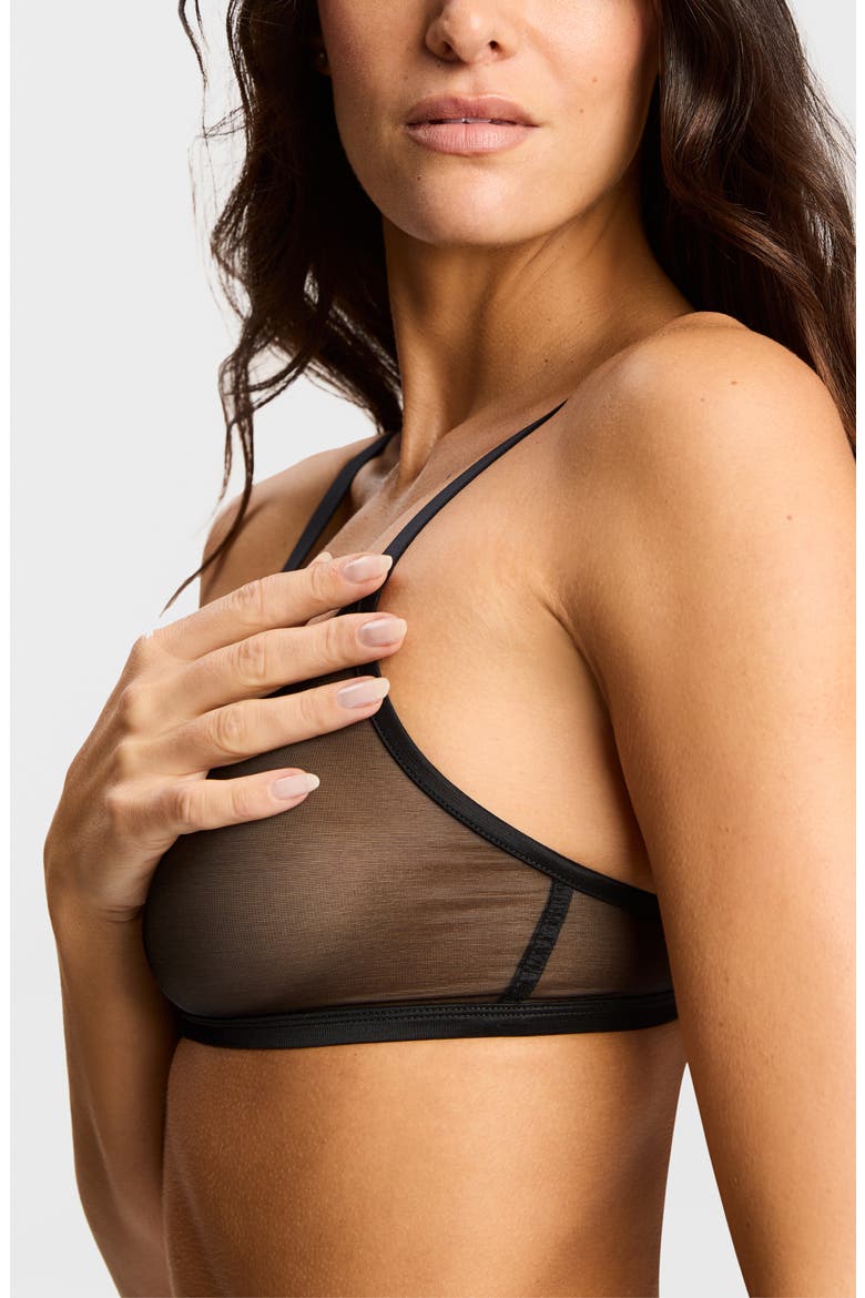 Invisible Lift Triangle Bralette, Alternate, color, BLACK