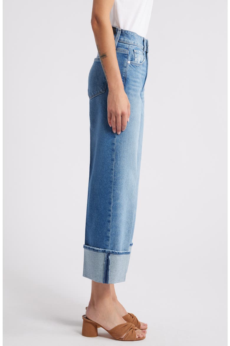 Sasha Cuffed High Waist Ankle Wide Leg Jeans, Alternate, color, WLKOFFAME