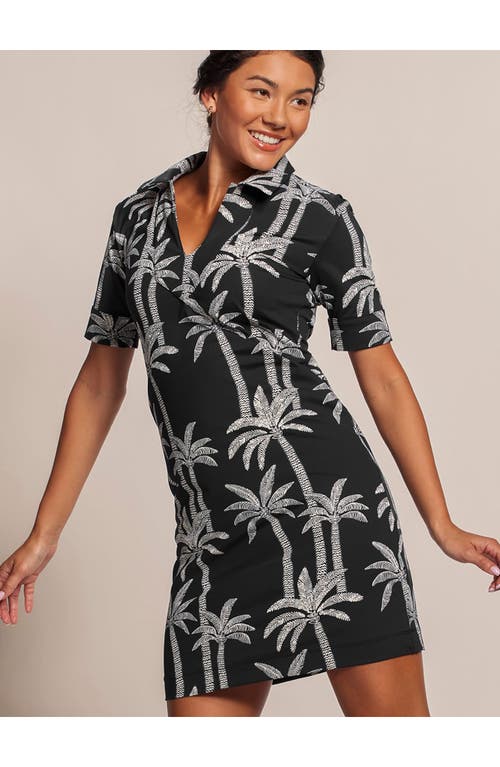 Tori Richard Palm Lined Phoenix Dress In Black