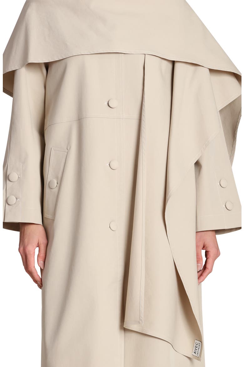 Trench Coat with Removable Scarf, Alternate, color, TAUPE