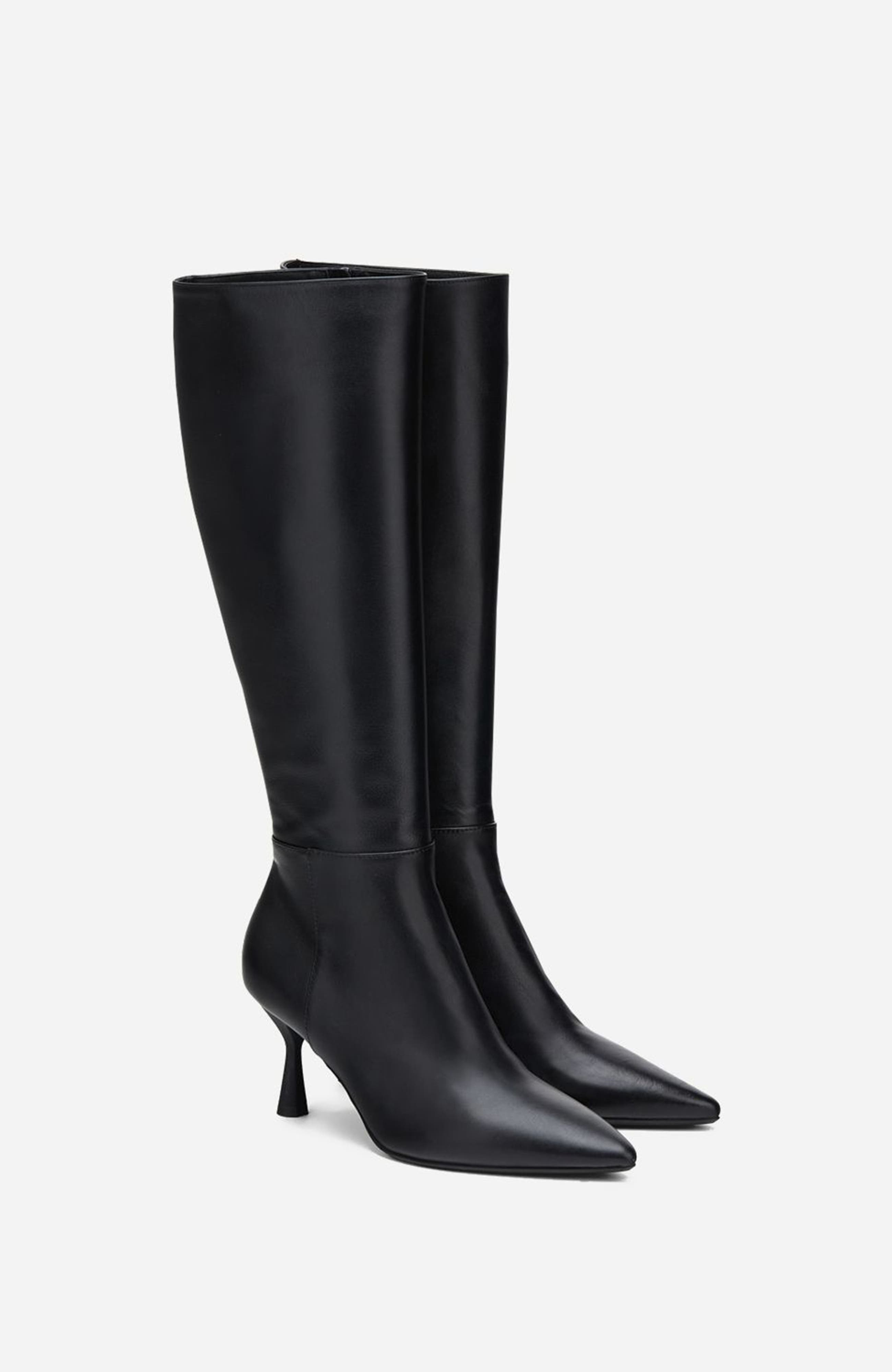 AGL Ide High Leather Boot, Alternate, color, Black Nappa