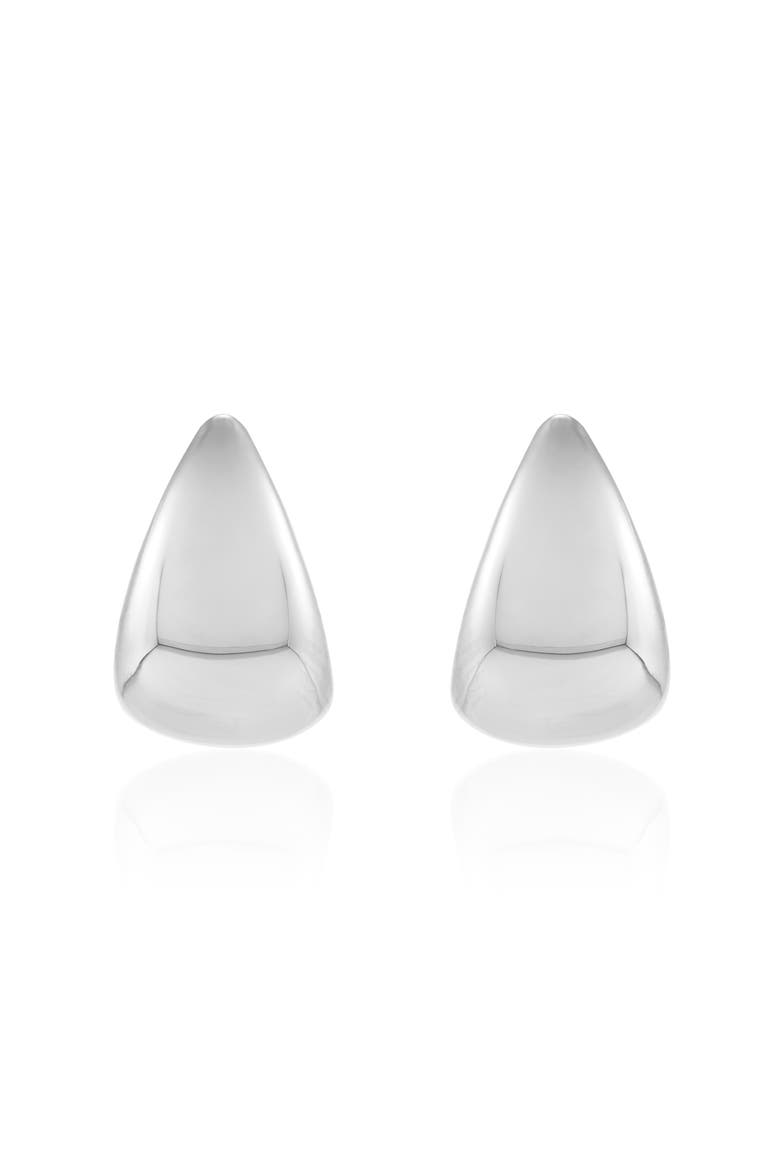 Tapered Hoop Earrings, Alternate, color, WHITE GOLD