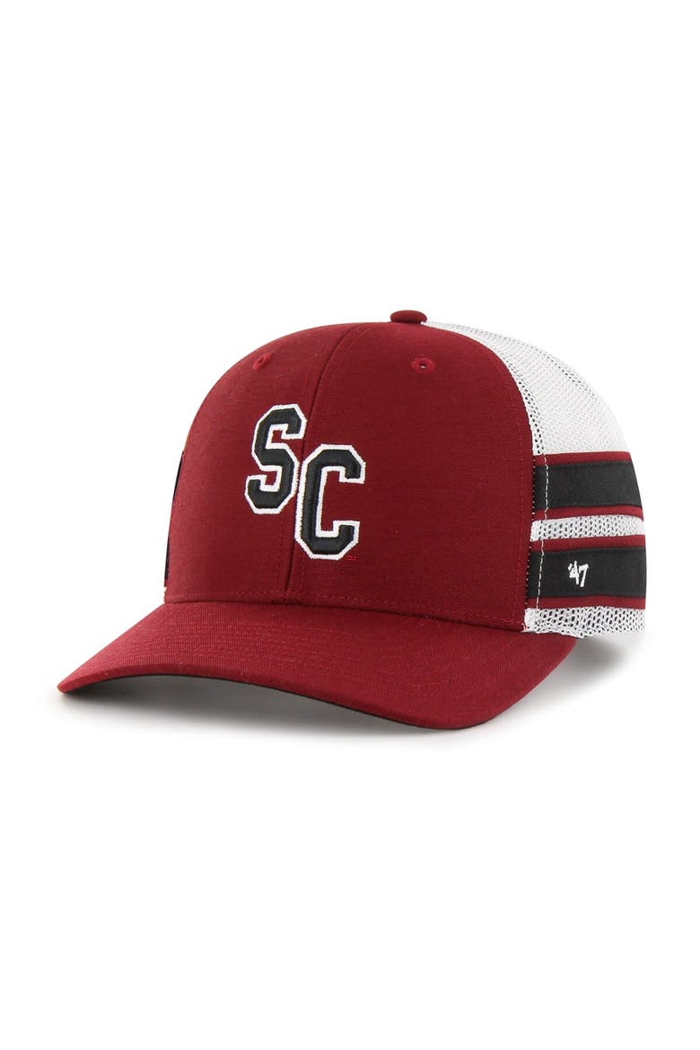Men's '47 Garnet South Carolina Gamecocks Straight Eight Adjustable Trucker Hat, Main, color, Garnet