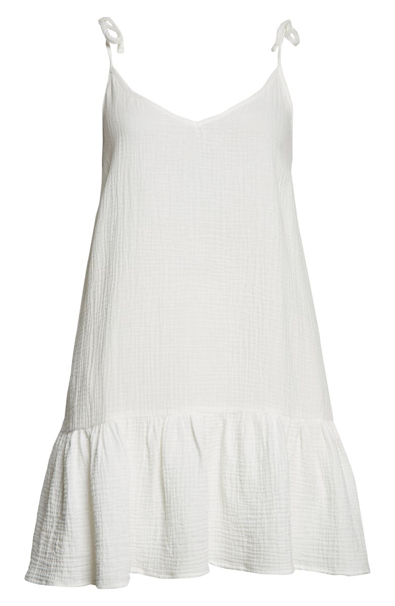 Monrow Easy Organic Cotton Gauze Slipdress, Alternate, color,