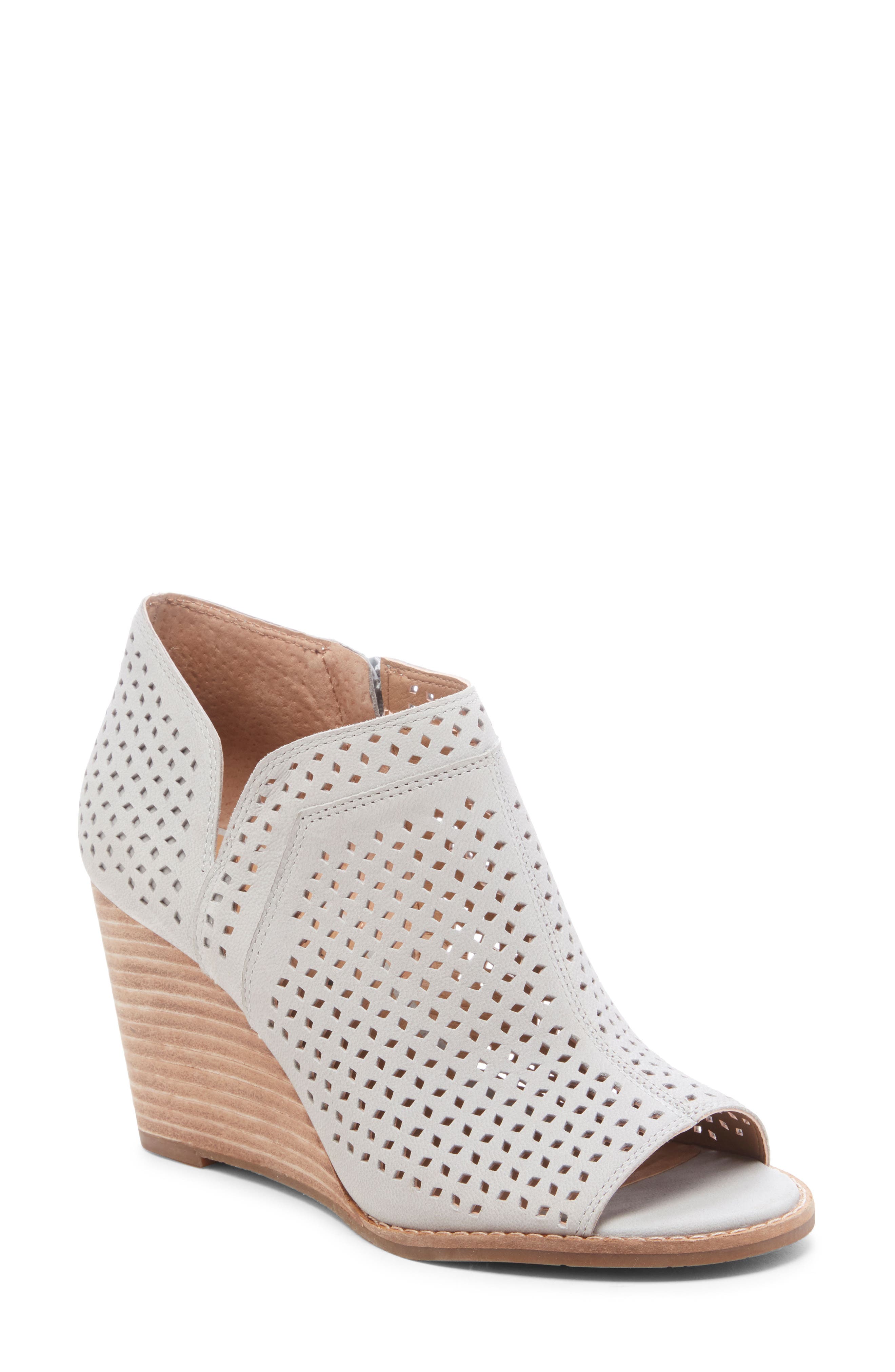 Jazley Wedge Bootie, Main, color, CHINCHILLA LEATHER
