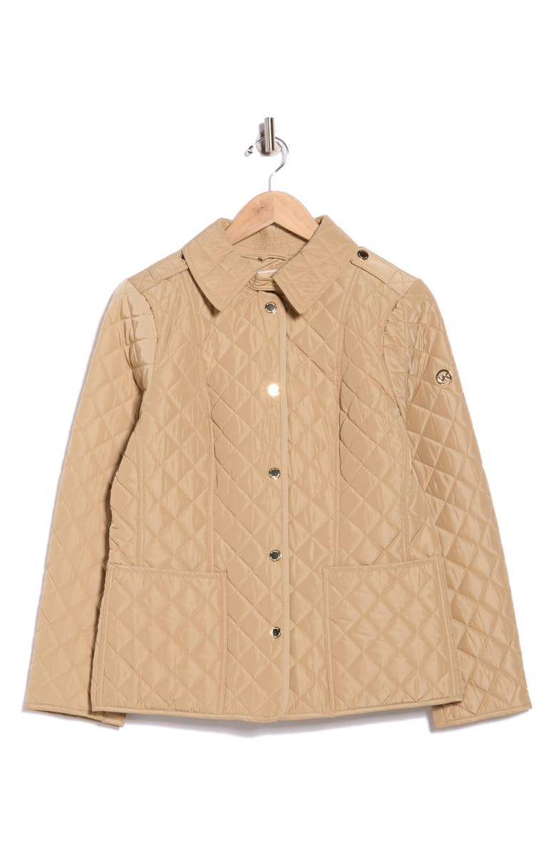 Michael Kors Quilted Jacket, Alternate, color, Khaki