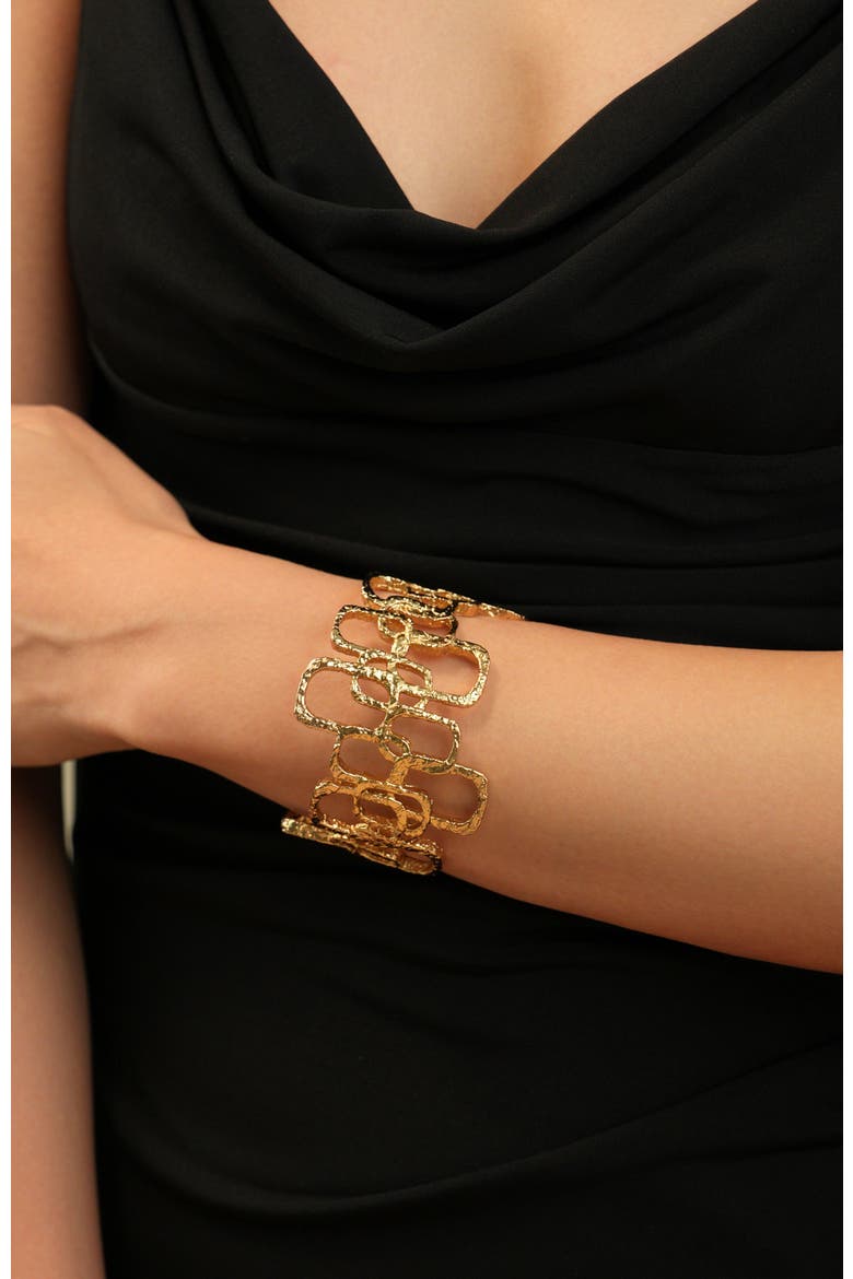 Roman Arc Golden Bracelet, Alternate, color, Gold