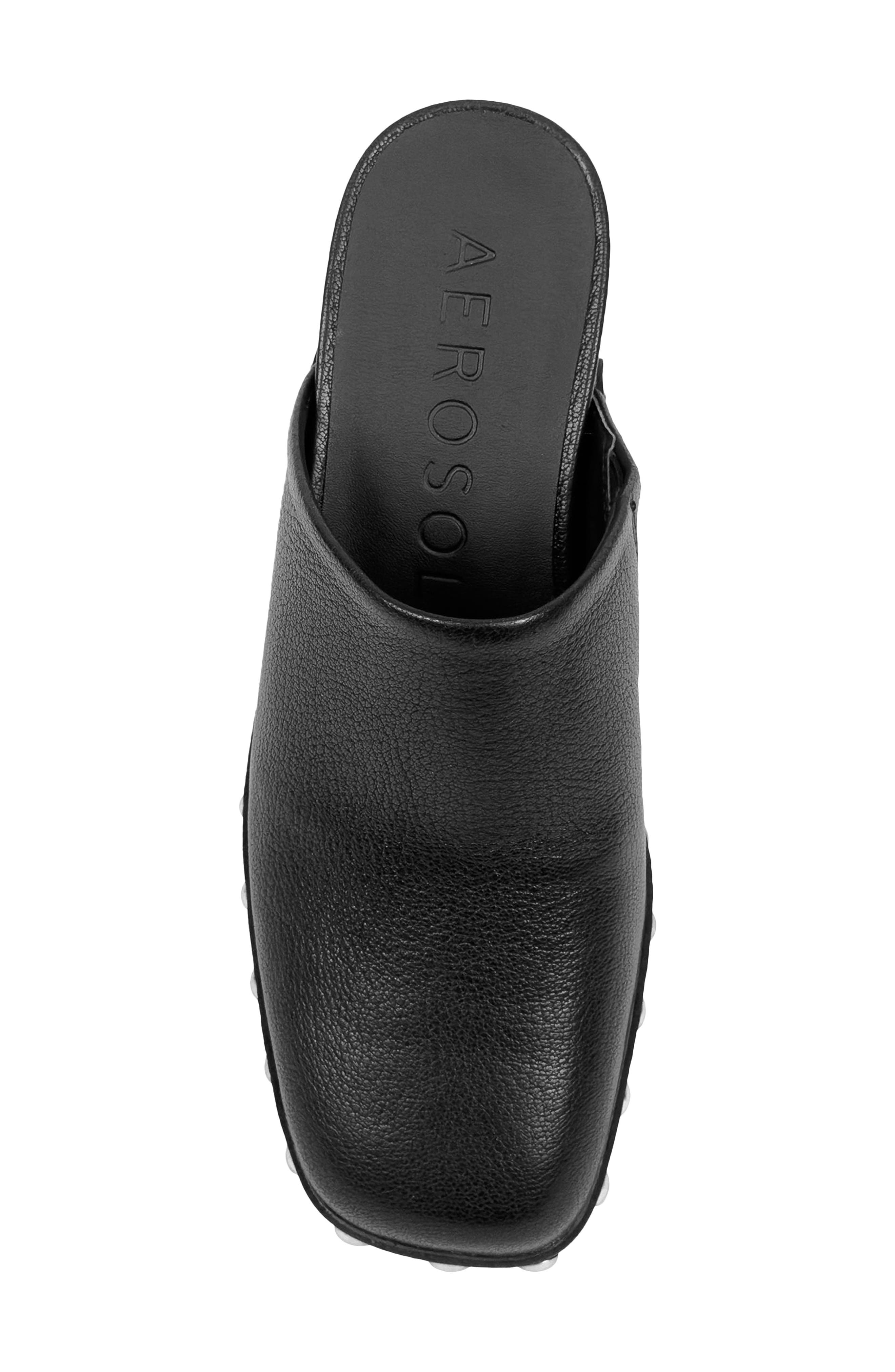 Aerosoles Cheryl Stud Clog, Alternate, color, Black Leather With Studs