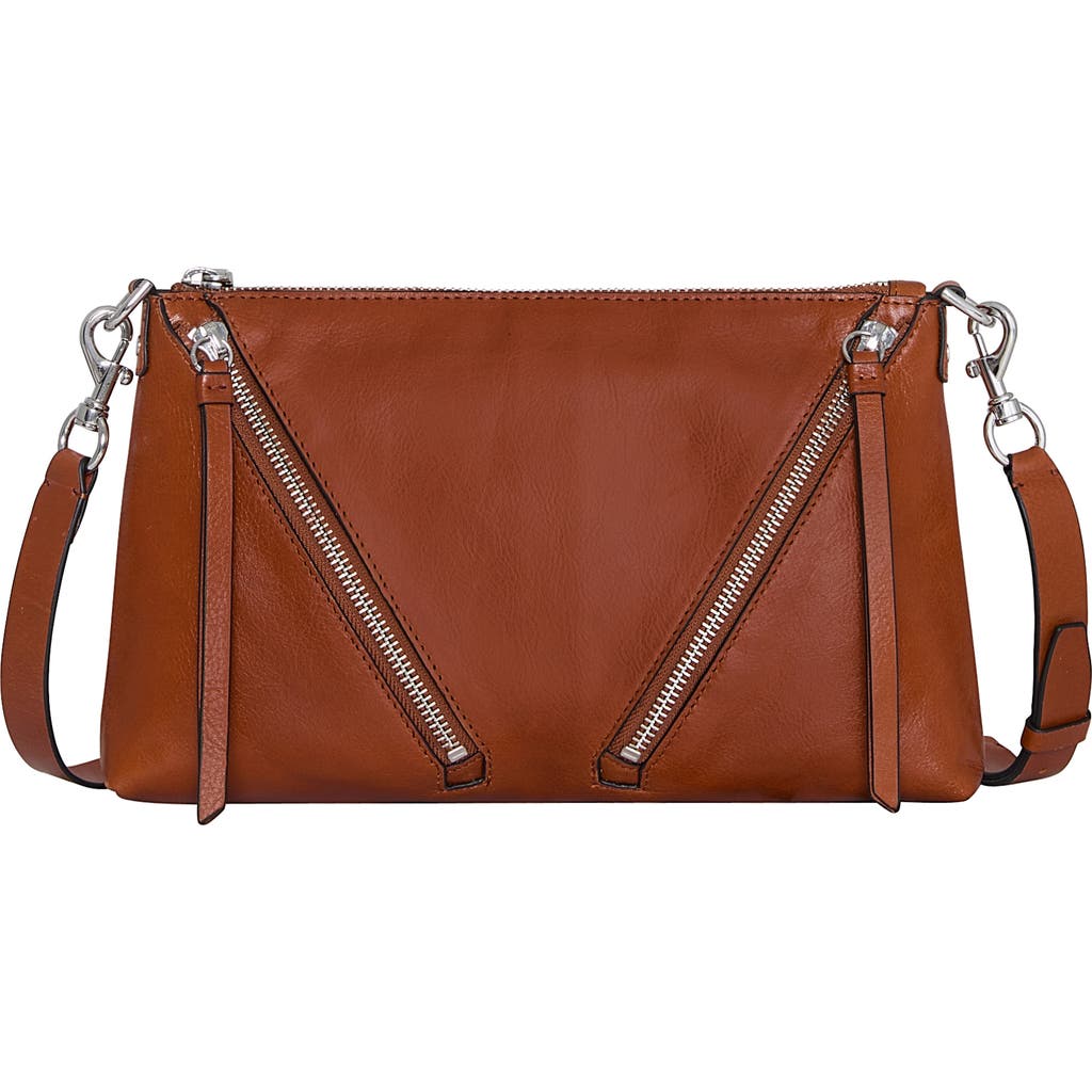Rebecca Minkoff Kit Leather Crossbody Bag In Brown