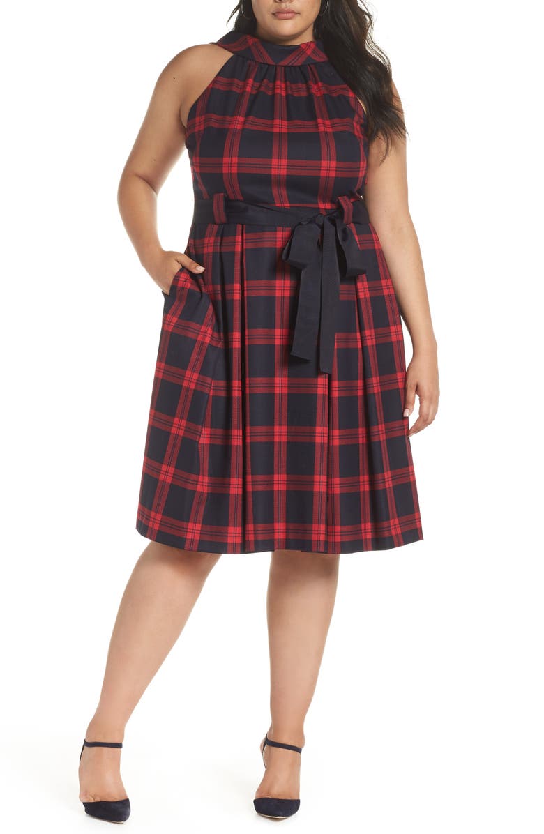 1901 Jacquard Fit & Flare Dress, Alternate, color,