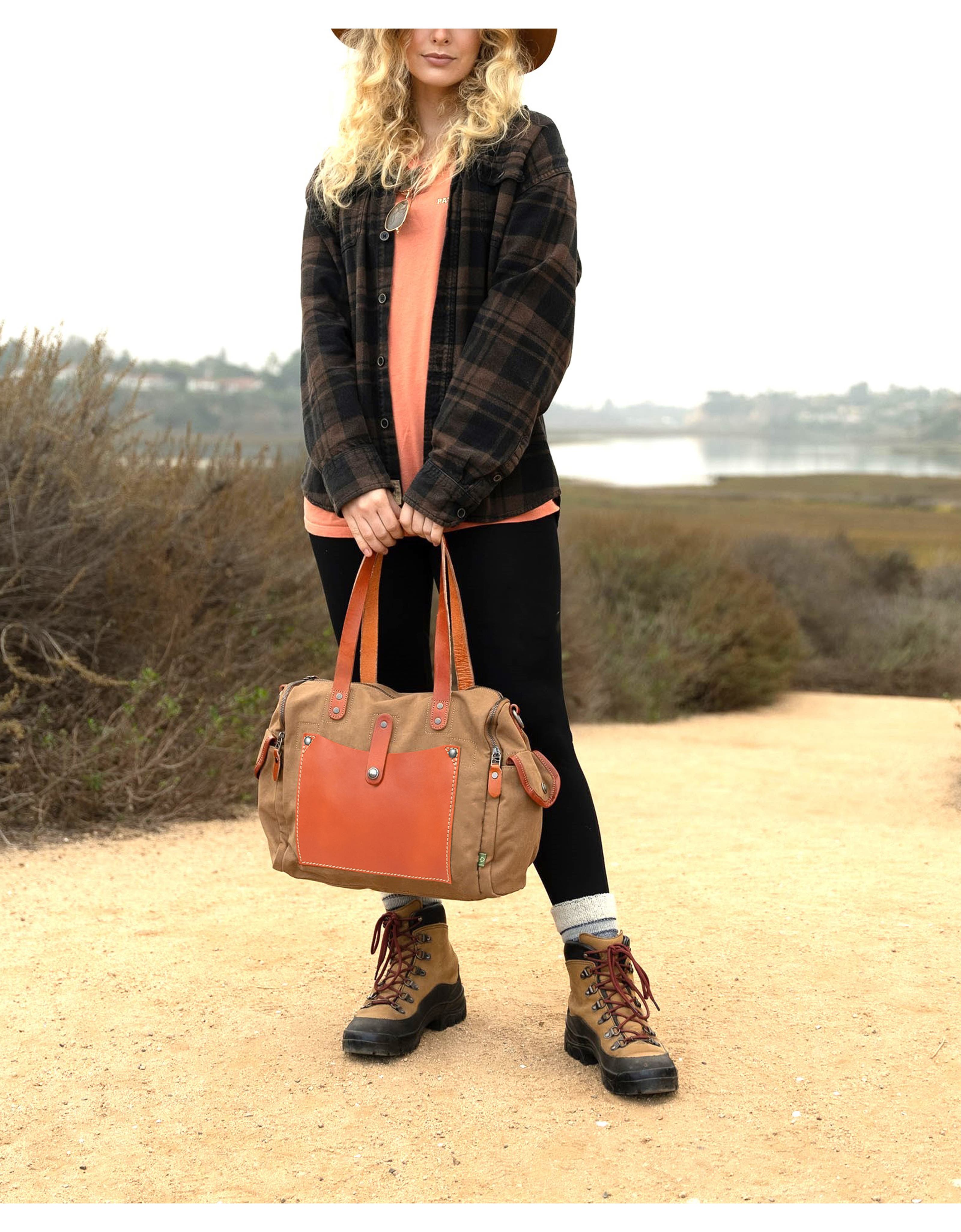 TSD Brand Super Horse Studded Canvas Convertible Satchel | Nordstrom