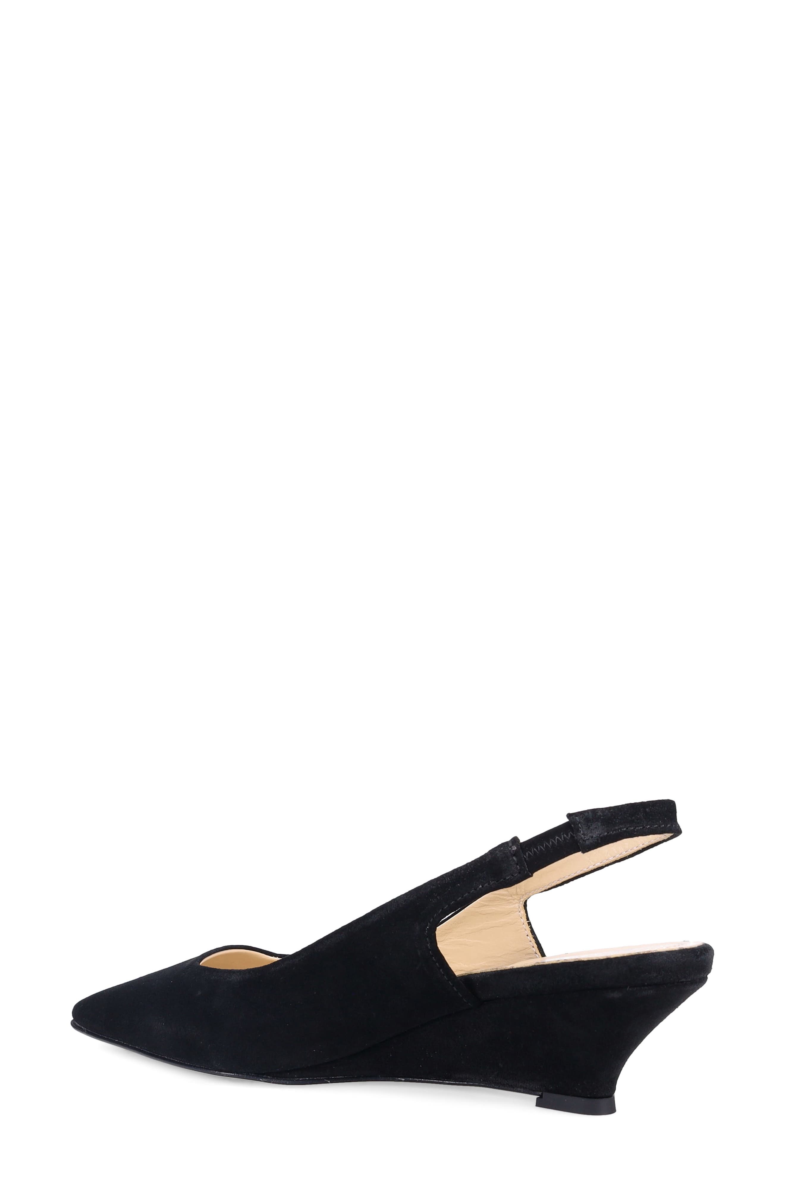 Ron White Bryne Pointed Toe Slingback Pump, Alternate, color, Onyx