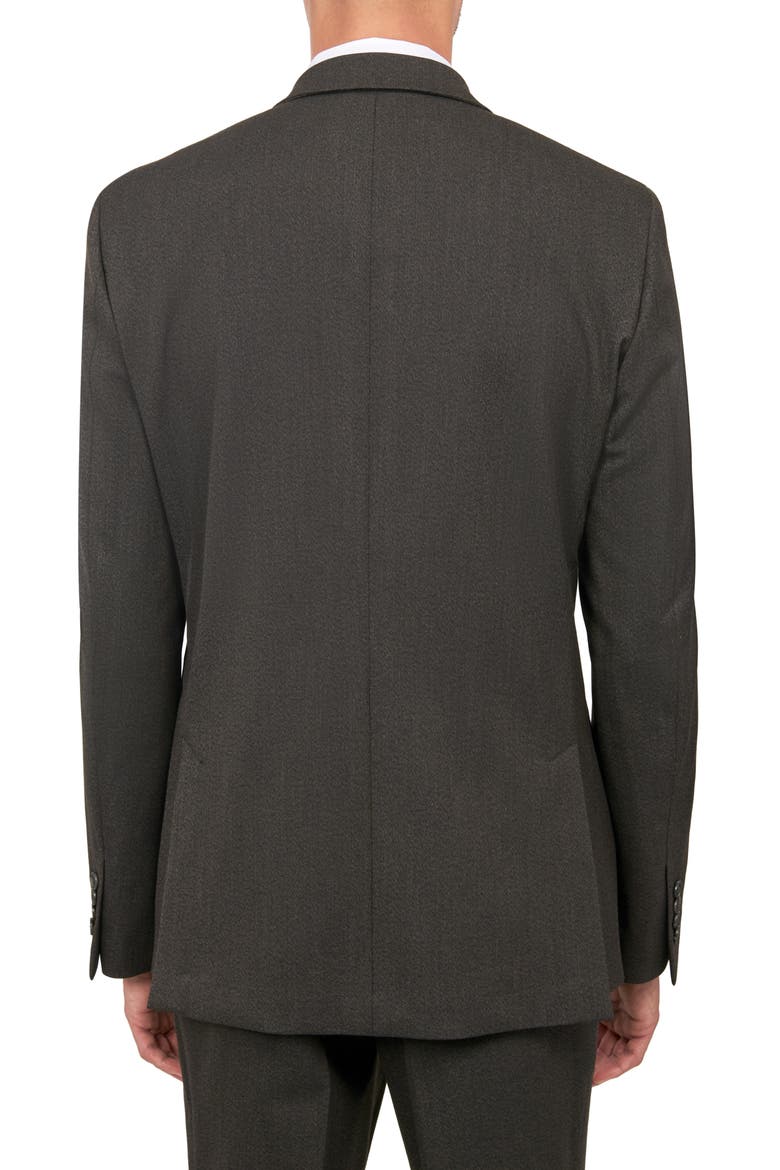 Tailored Slim Fit Textured Suit, Alternate, color, BROWN
