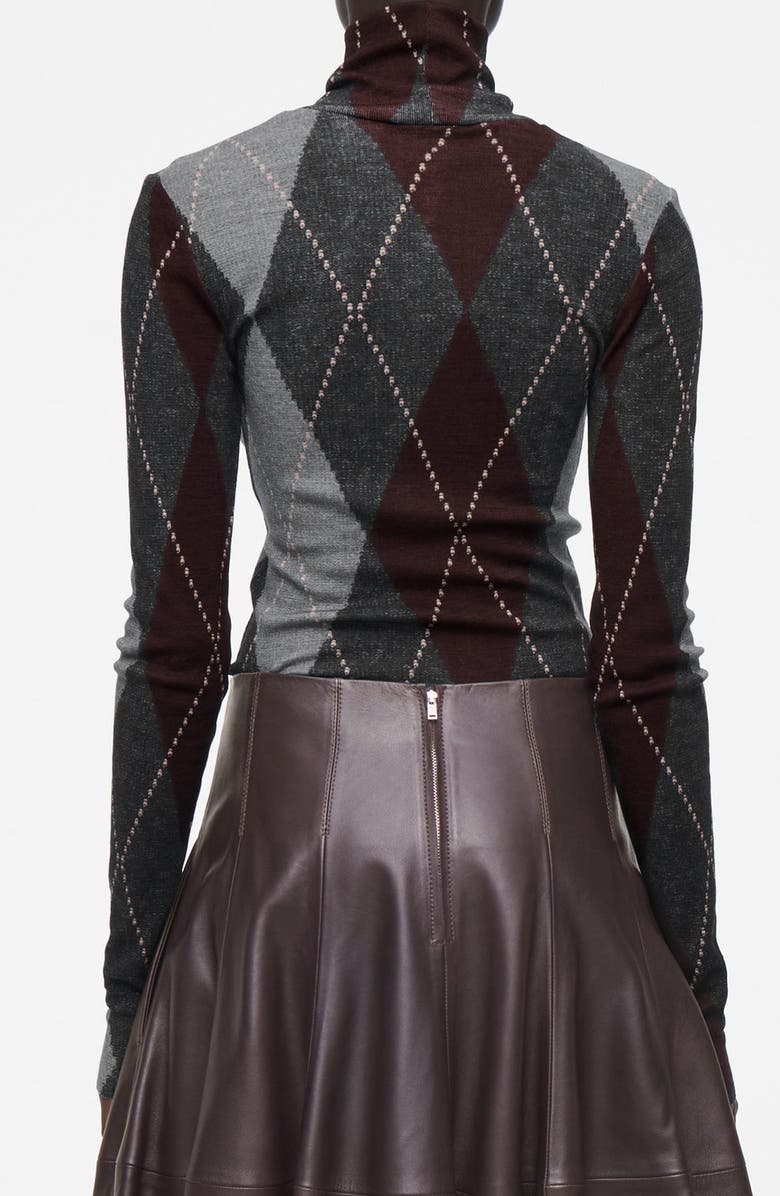 COS Argyle Wool Turtleneck Sweater, Alternate, color, 