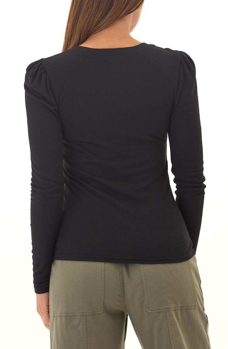 Threads 4 Thought Nimia Feather Rib Top, Alternate, color, Black