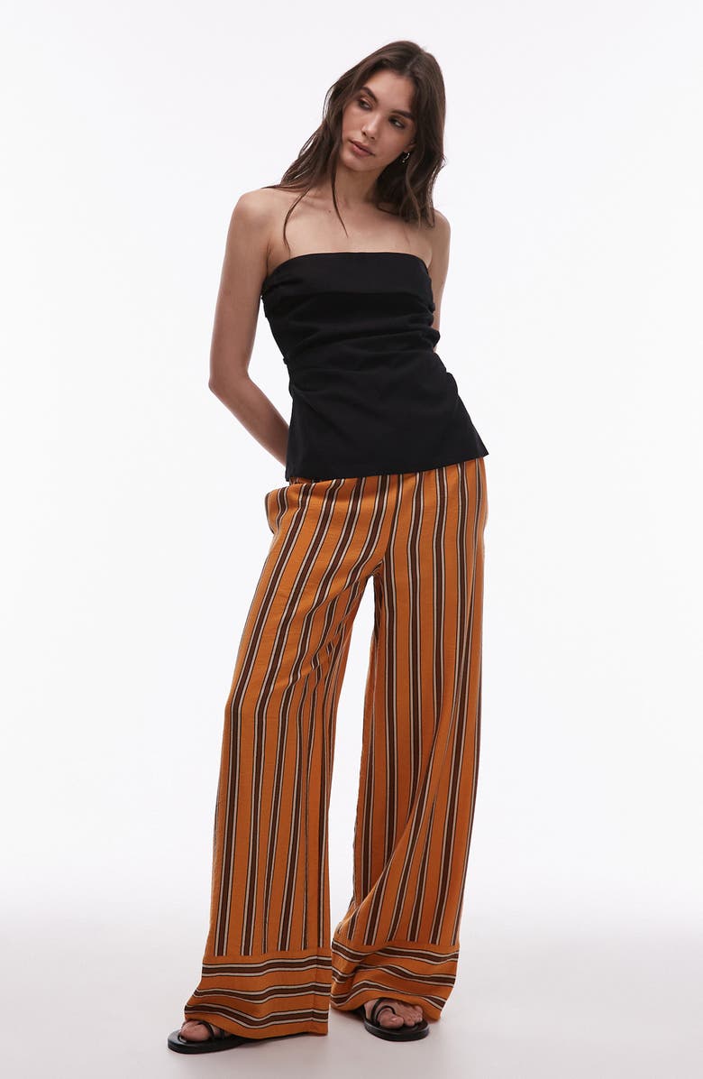 Topshop Strapless Top, Alternate, color, Black