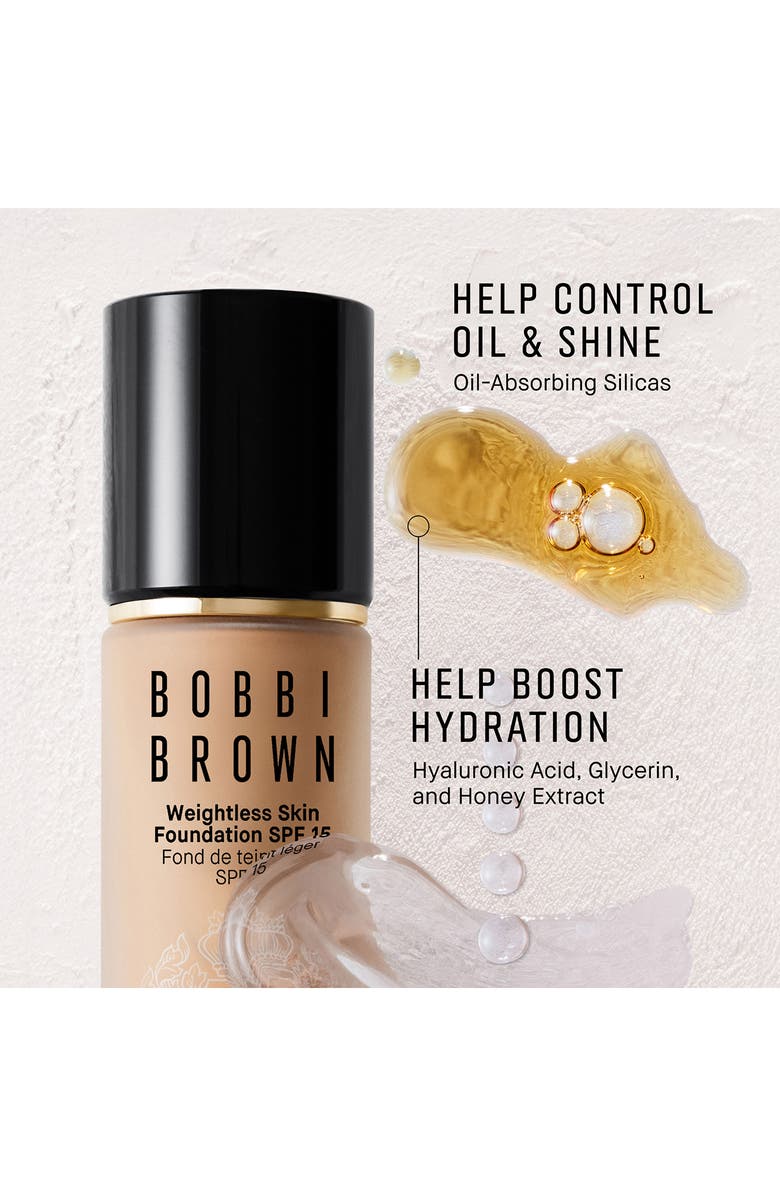 Bobbi Brown Weightless Skin Oil-Controlling Foundation SPF 15 with Hyaluronic Acid, Alternate, color, Golden (W-074)