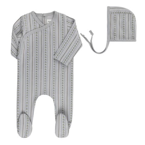 Linear Tulip Collection -  Footie + Bonnet