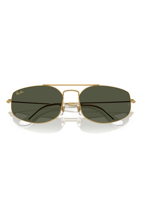 Ray Ban Ray-ban 57mm Irregular Oval Sunglasses In Yellow Gold