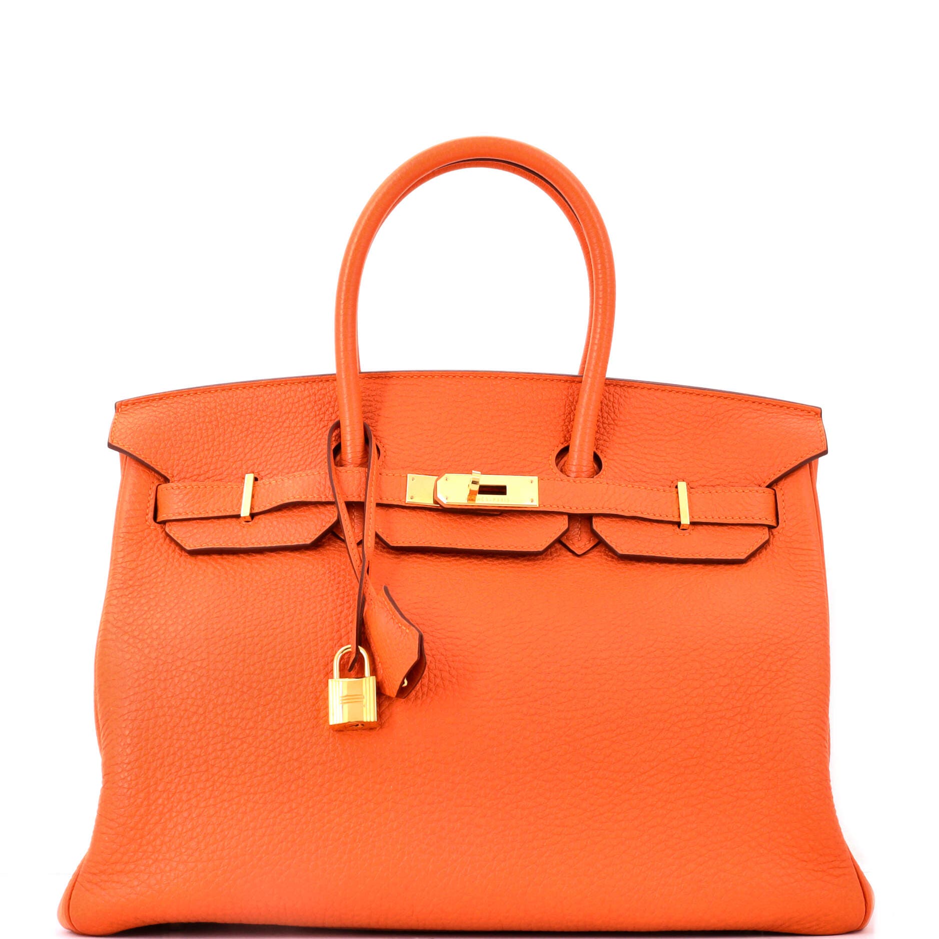Birkin Handbag Orange Togo with Gold Hardware 35, Main, color, Orange