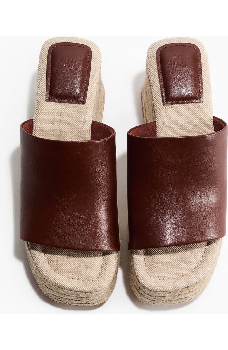 H&M Heeled Espadrilles, Alternate, color, Dark Brown