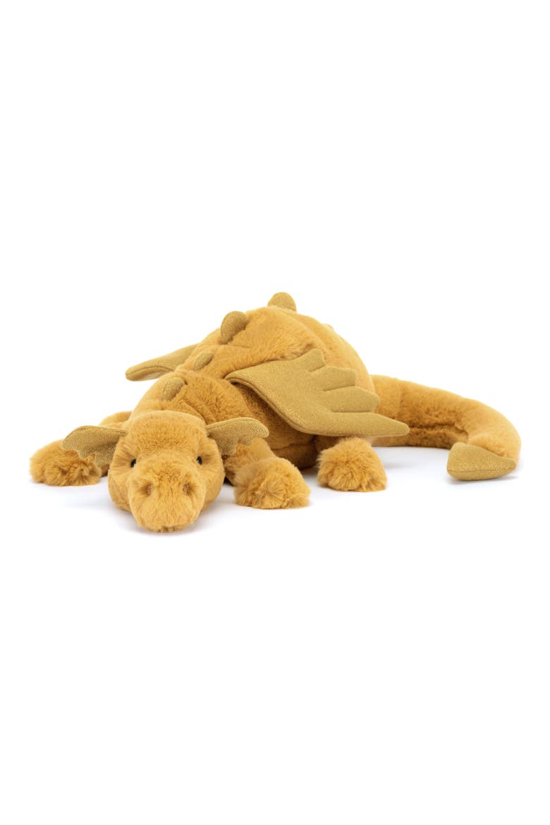 Medium Golden Dragon Stuffed Animal, Main, color, GOLD