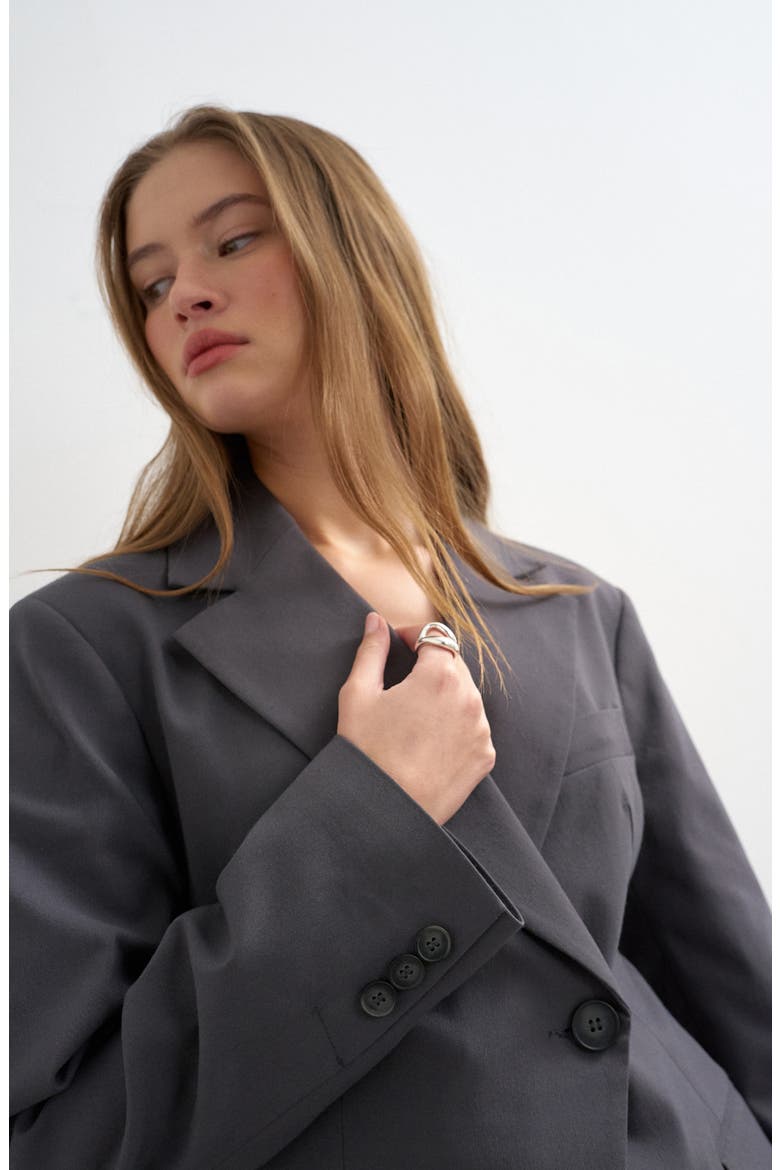 Clean Cinched Blazer, Alternate, color, CHARCOAL