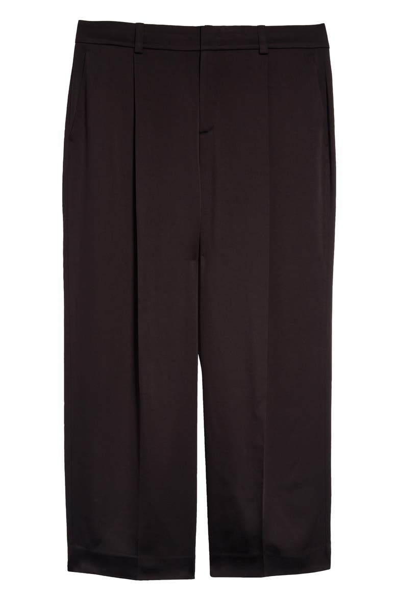 Tailored Wide Leg Trousers, Alternate, color, BLACK