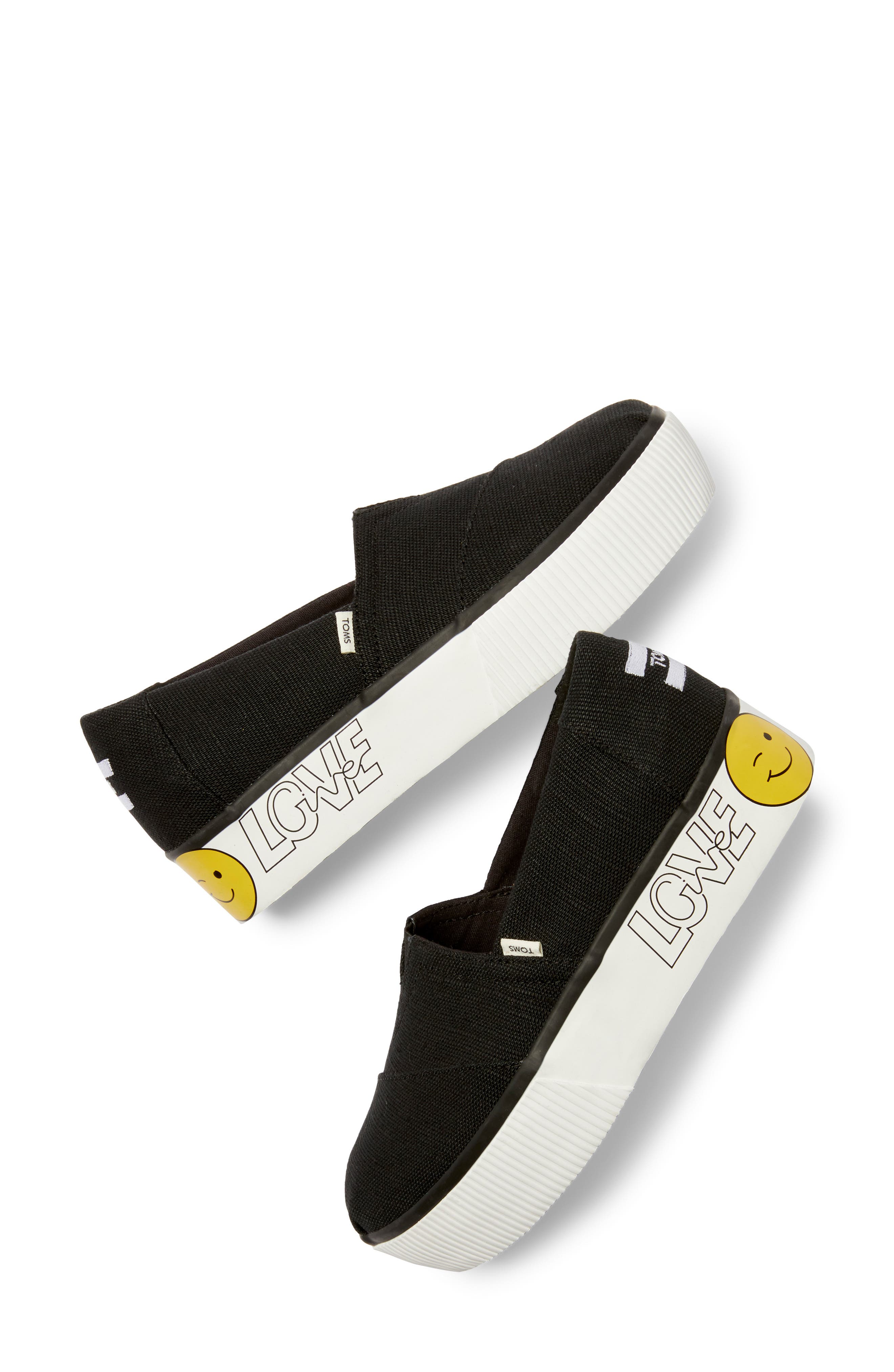 Alpargata Boardwalk Platform Slip-On, Alternate, color, BLACK FABRIC