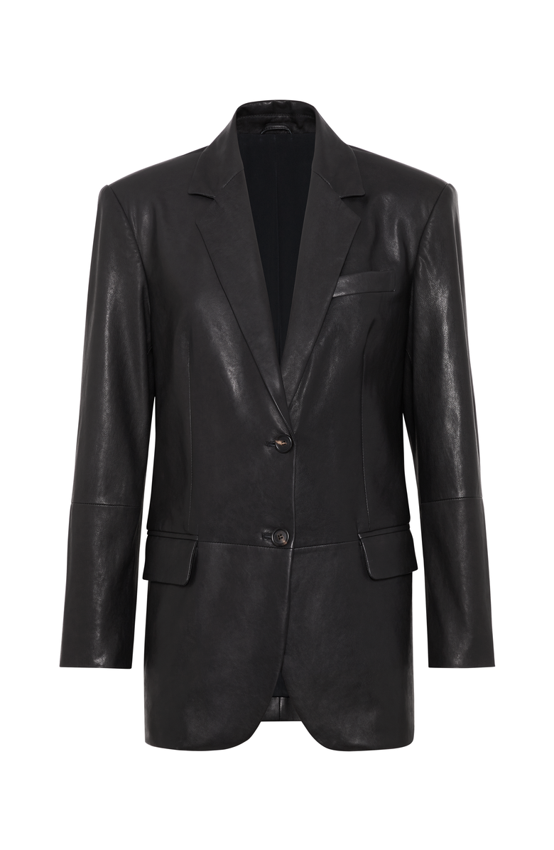 Brunello Cucinelli Natural leather blazer with monili, Main, color, 