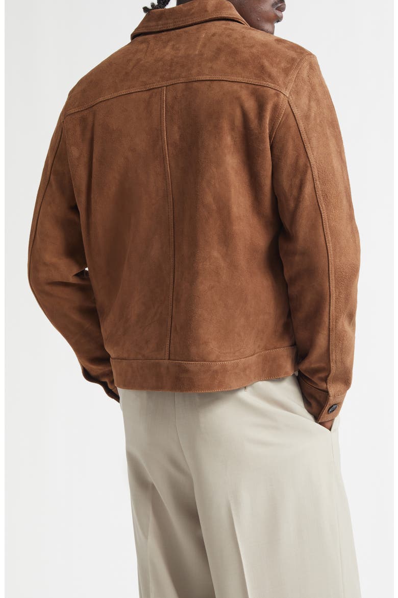 Ami De Coeur Leather Shirt Jacket, Alternate, color, HAZELNUT