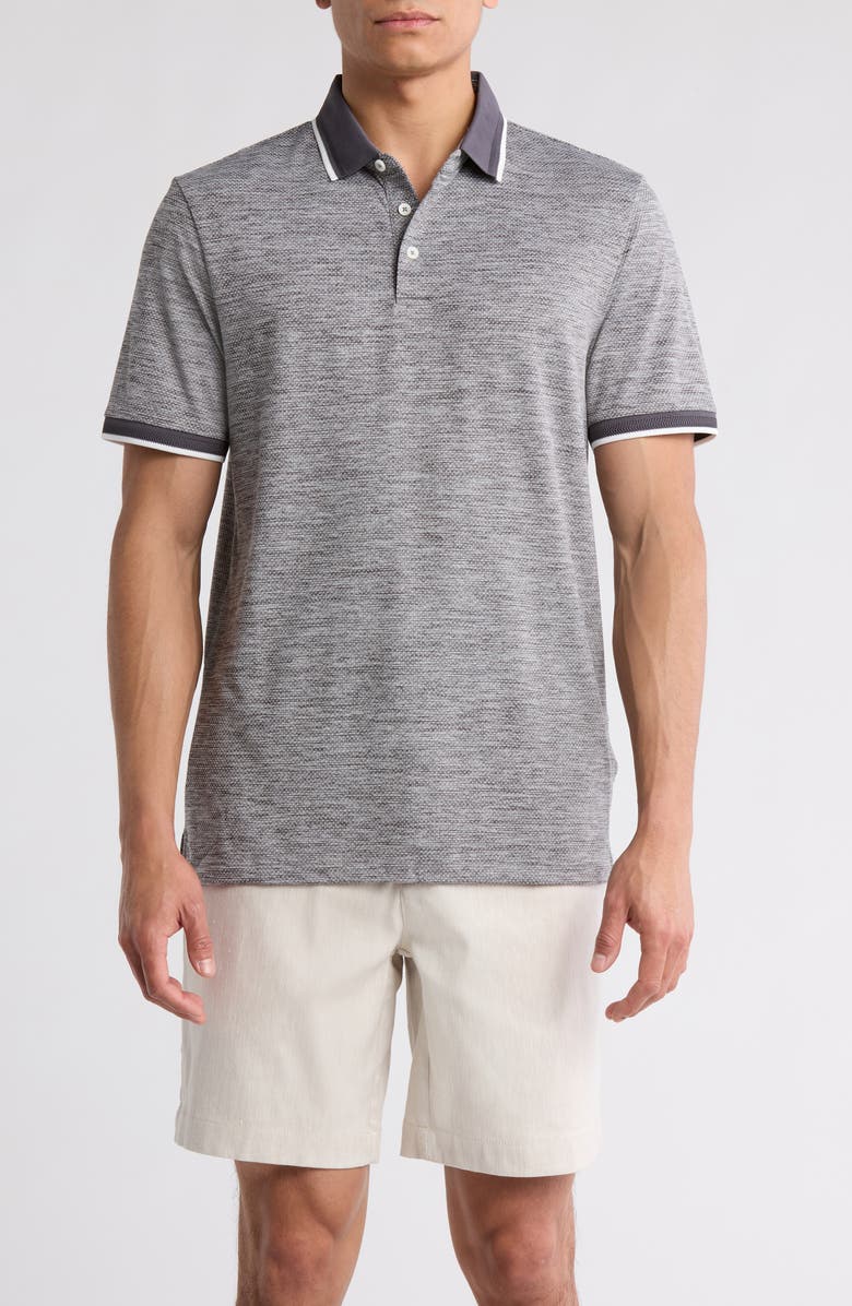 Bugatchi Tipped Collar Performance Knit Polo, Main, color,