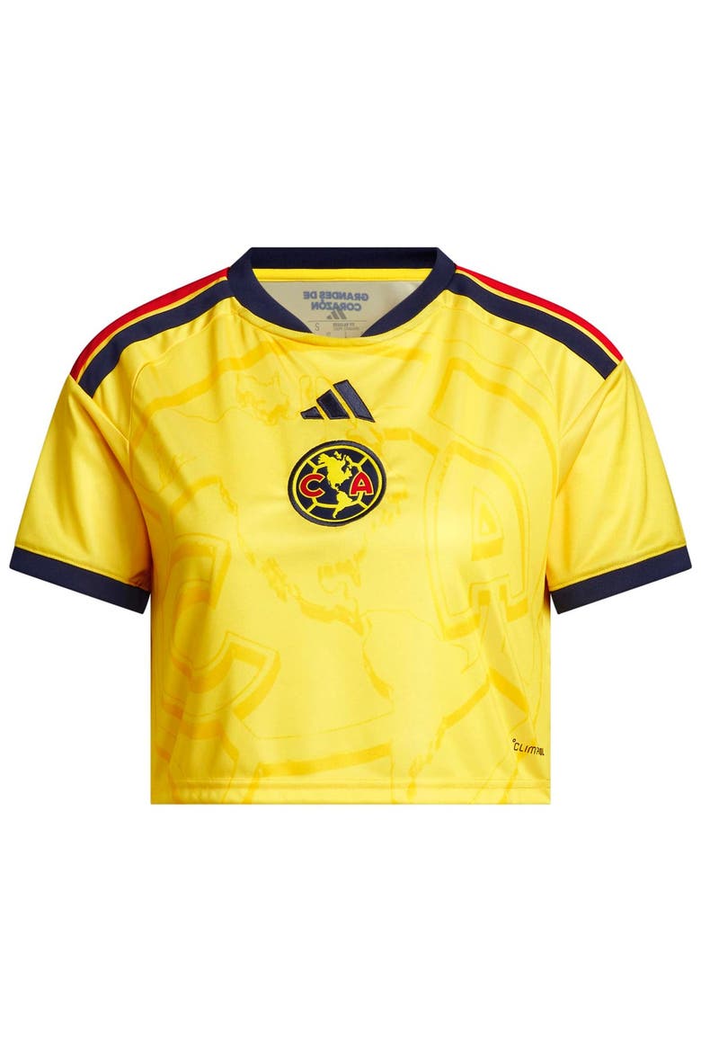 Women's adidas Yellow Club America 2026/27 Home Cropped Replica Jersey, Alternate, color, Yellow