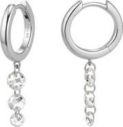 MADE BY MARY Dew Drop Floating Hoop Earrings