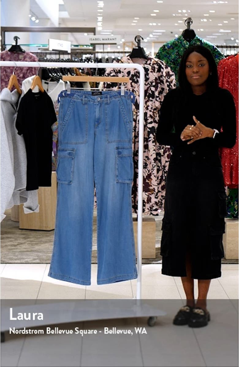 Reissue High Waist Wide Leg Cargo Jeans, sales video thumbnail