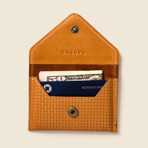 Casupo Mini Envelope Wallet With Rfid Protection In Orange