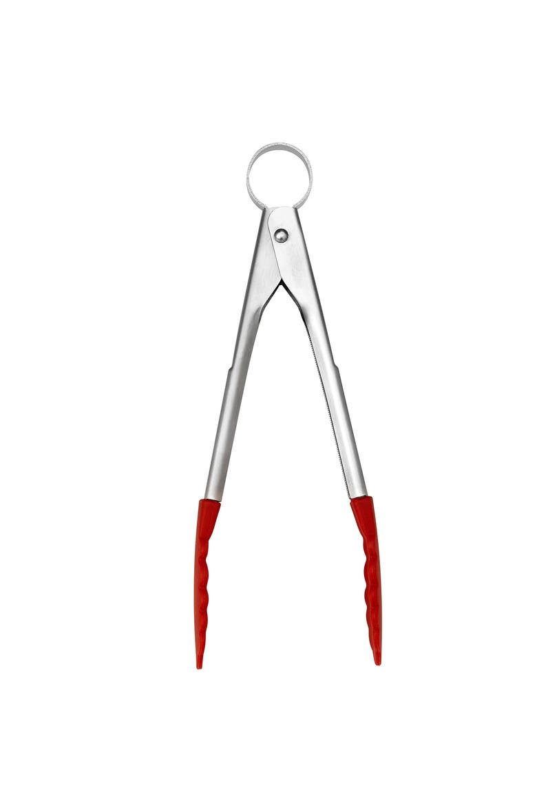 Silicone Mini Tongs, Main, color, Red