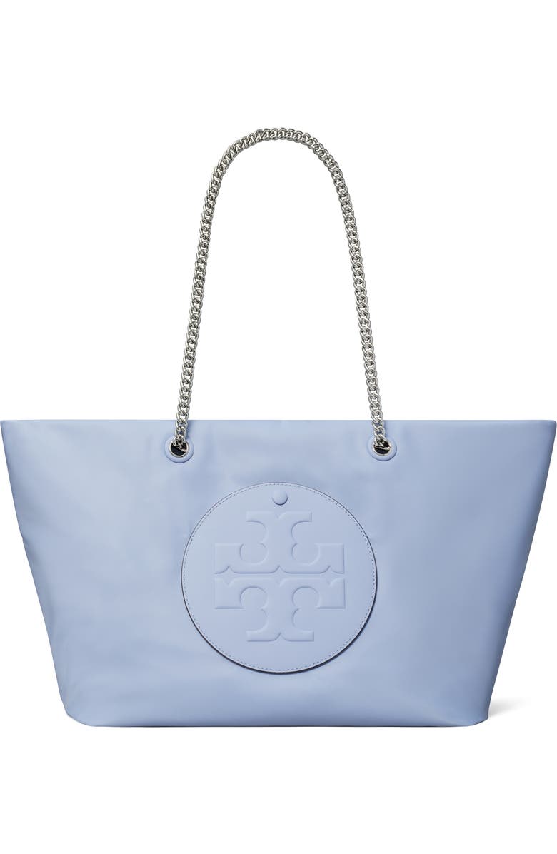 Tory Burch Ella Chain Zip Tote, Main, color, Blue Dawn
