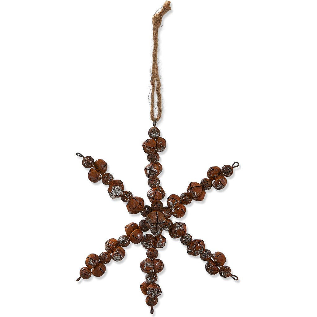 Tag Brown Iron Bell Snowflake Ornament For Christmas Tree In Brown
